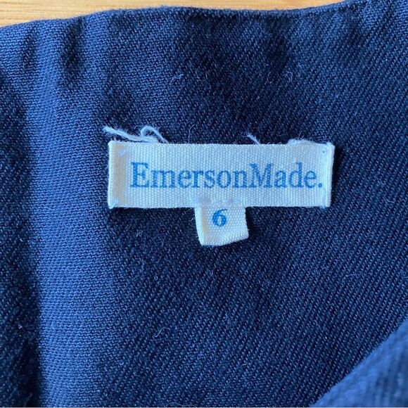 EmersonMade Black Cotton Twill Hardware City Classic Chic Shift Dress Tunic 6 - Picture 3 of 12